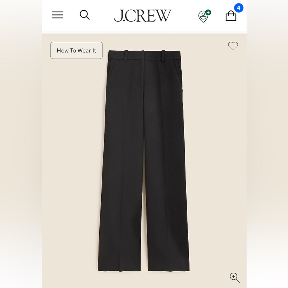 J. Crew Black Textured Carolina Pant
